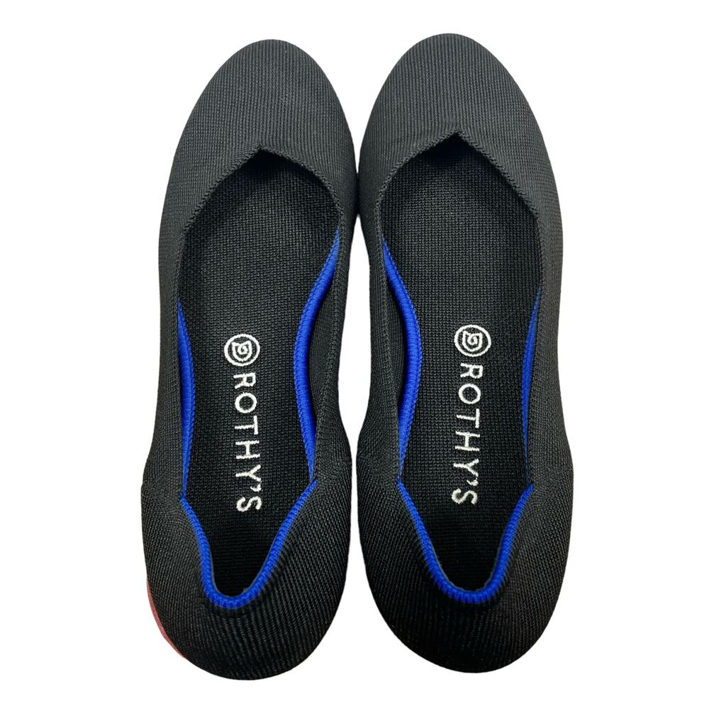 Rothy’s The Flat Black Round Toe Ballet Slip-On Shoes Size 11 Casual Comfort